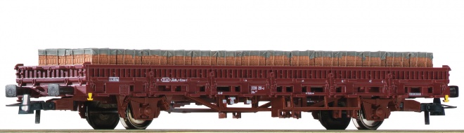 Flat car loaded with bricks<br /><a href='images/pictures/Roco/Roco-76987.jpg' target='_blank'>Full size image</a>